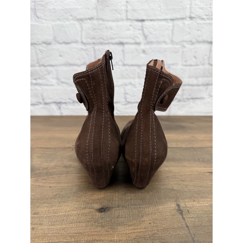 Corso Como Brown Suede Mary Jane Ankle Boots Heels 9.5 Boho Vintage Academia - Picture 4 of 13